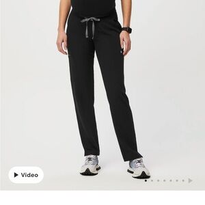 FIGS Maternity Yola Skinny Black Scrub Pants